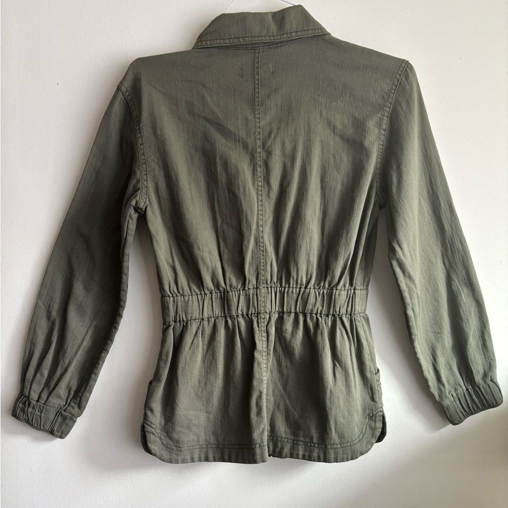 Knox Rose Army Green Cargo Zip-Up Jacket Size XS - Picture 2 of 8